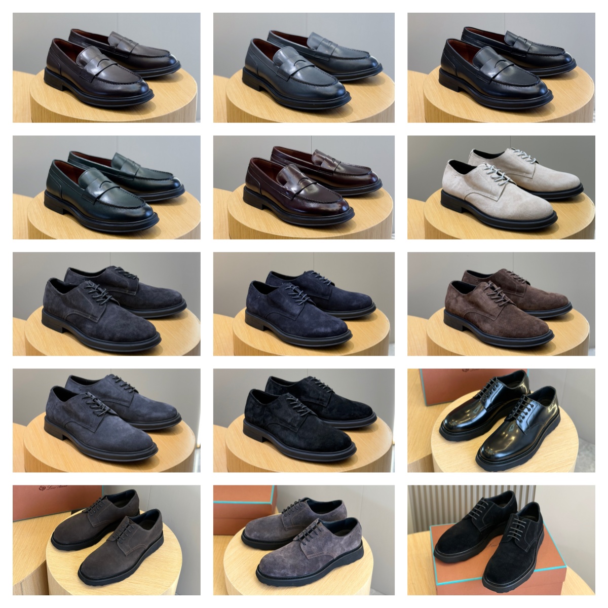 LP men's loafers leather shoes