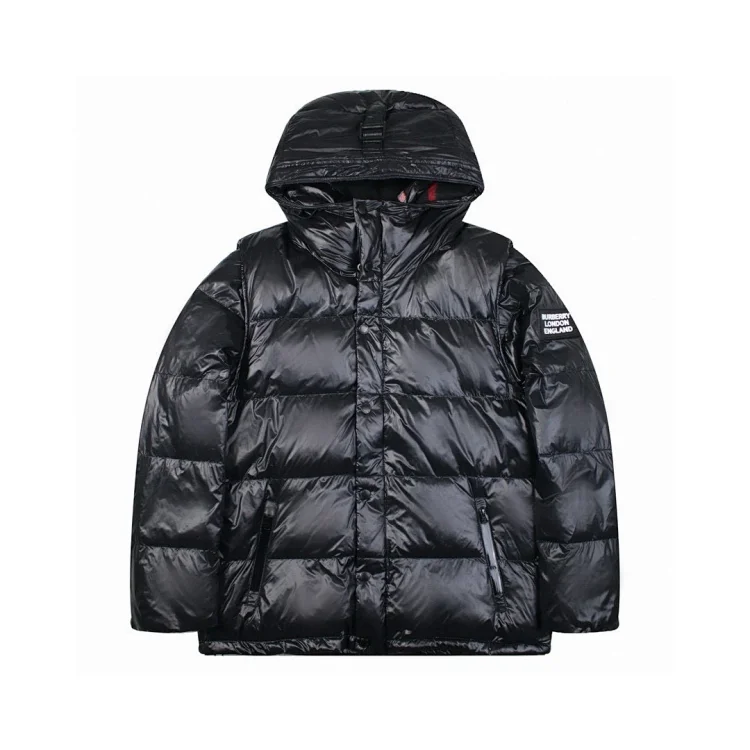 Burberry Black Quilted Hooded 